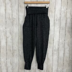 Offline by Aerie Dark Heather Gray Fold Over Workout Maternity Jogger Pants XS